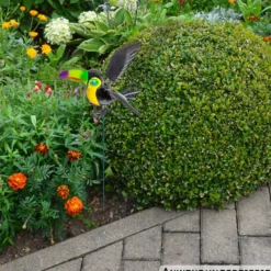 Gartenstecker mit Vogelmotiv und Erdspieß - sortiert