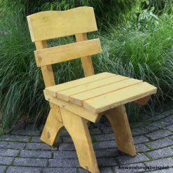Gartenstuhl Freital Kiefer massiv, hellbraun imprägniert