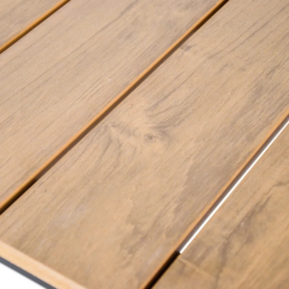 Gartentisch „Arezzo“ Nonwood 160 x 90 x 74 cm in Teakoptik mit Aluminiumgestell