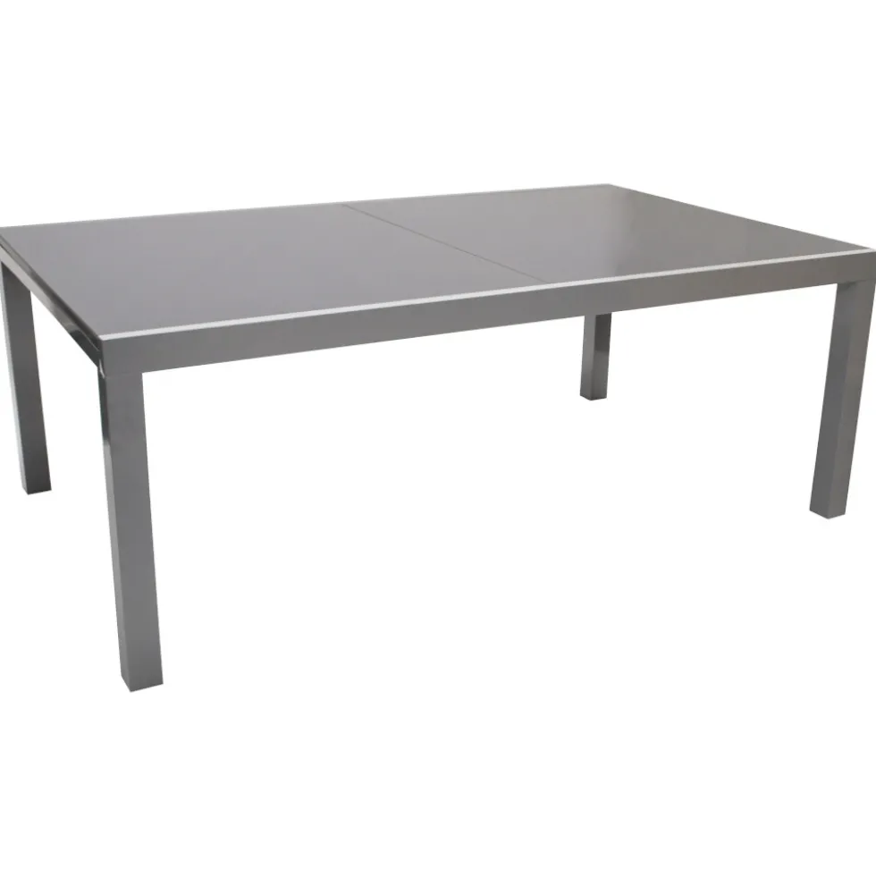 Gartentisch ausziehbar, 180/240 x 100 x 75 cm, Aluminium, Silbergrau