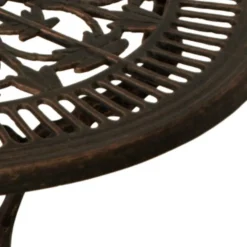 Gartentisch Jugendstil 70 x 70 cm, Aluguss in Bronze-antik