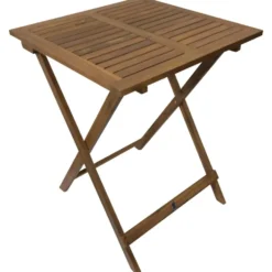 Gartentisch klappbar, quadratisch, 58 x 58 cm, Akazienholz geölt