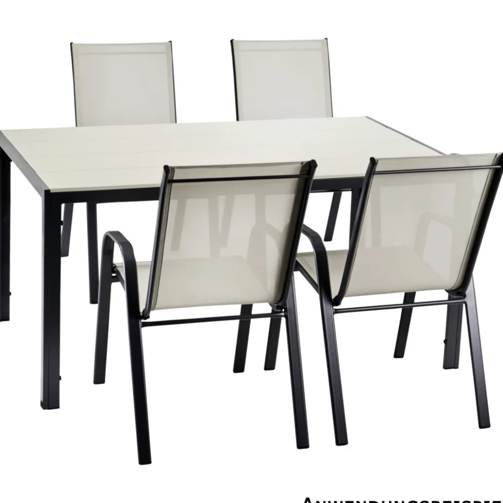 Gartentisch Nonwood 150 x 90 cm mit Aluminiumgestell