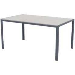 Gartentisch Nonwood 150 x 90 cm mit Aluminiumgestell