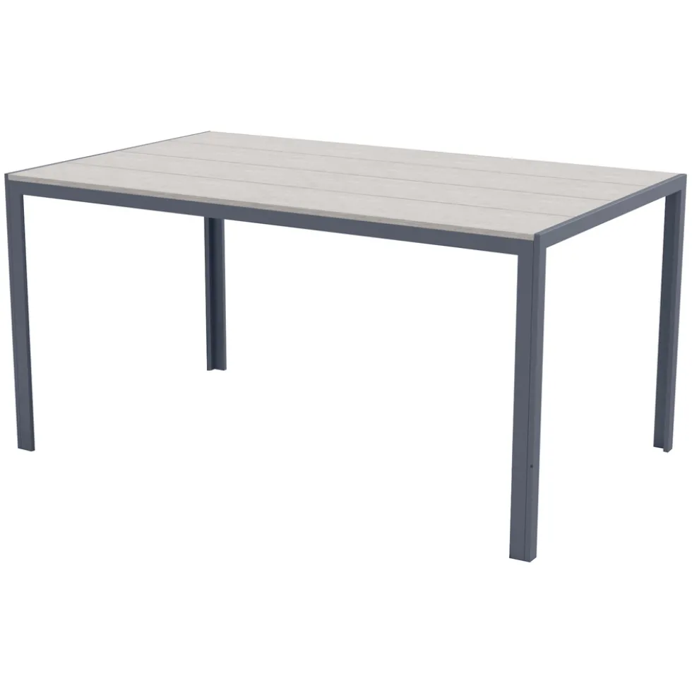 Gartentisch Nonwood 150 x 90 cm mit Aluminiumgestell