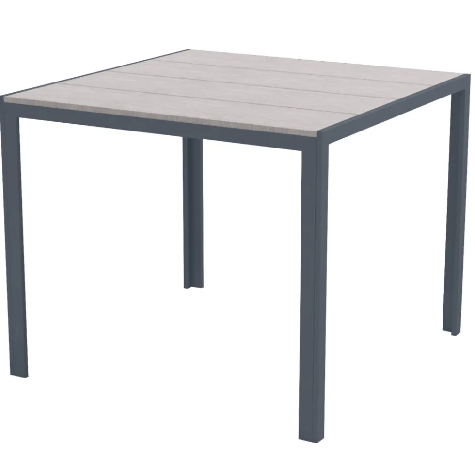 Gartentisch Nonwood 90 x 90 cm mit Aluminiumgestell