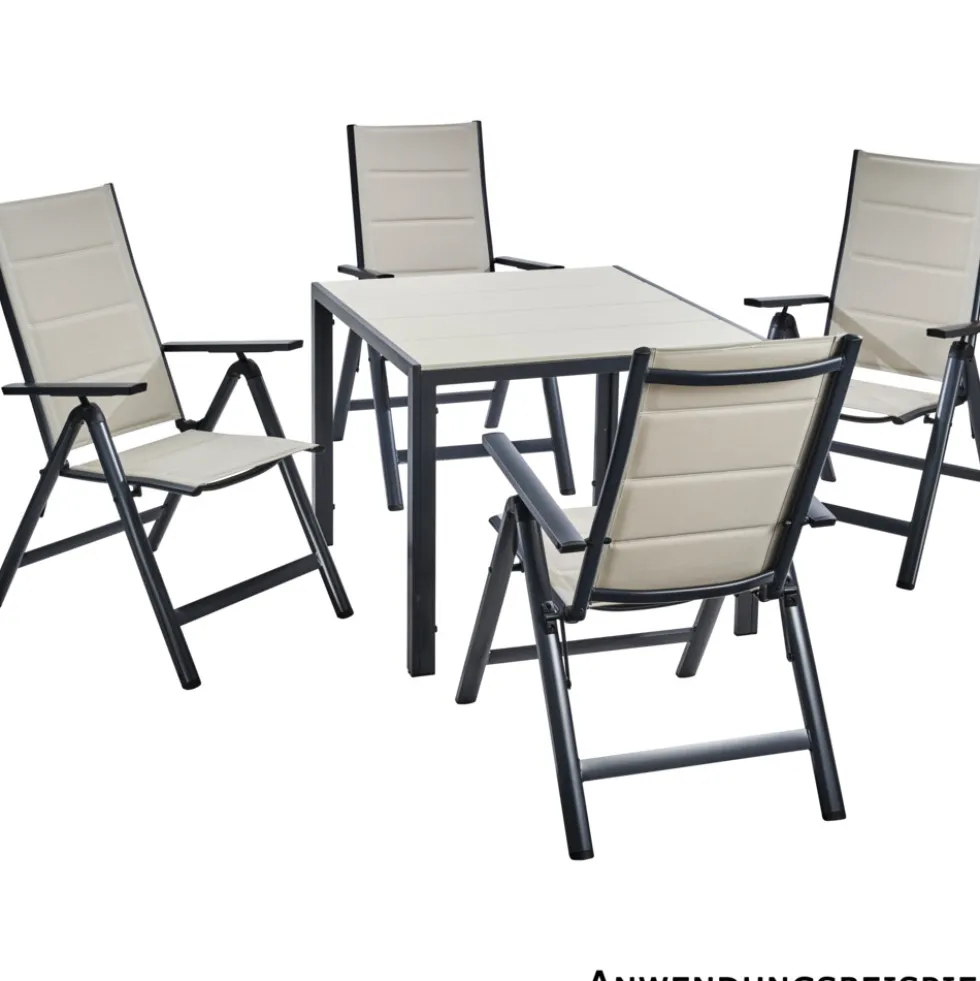 Gartentisch Nonwood 90 x 90 cm mit Aluminiumgestell