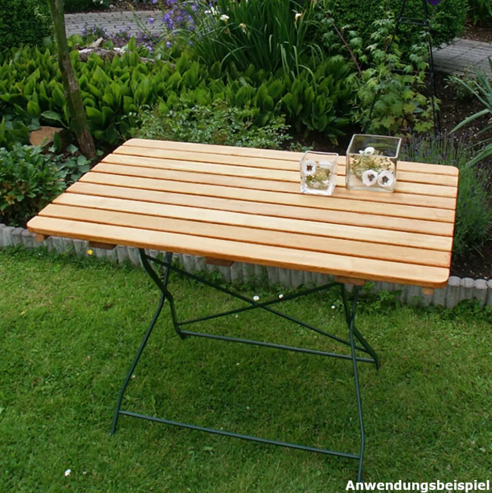 Gartentisch Passau 110x70cm Robinie Flachstahl