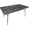 Gartentisch rechteckig, 150 x 90 x 73 cm, dunkelgrau, Streckmetall