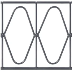 Gartenzaun-Dekorelement Eleganz, 2000 x 200 mm, RAL 7016 anthrazit