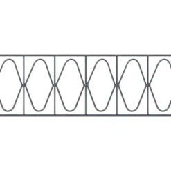 Gartenzaun-Dekorelement Eleganz, 2000 x 200 mm, RAL 7016 anthrazit