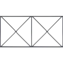 Gartenzaun-Dekorelement Nexus, 2000 x 200 mm, RAL 7016 anthrazit