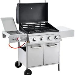 Gasgrill fahrbar Infrarot-Steak Zone silber-schwarz
