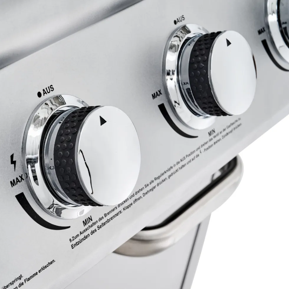 Gasgrill fahrbar Infrarot-Steak Zone silber-schwarz