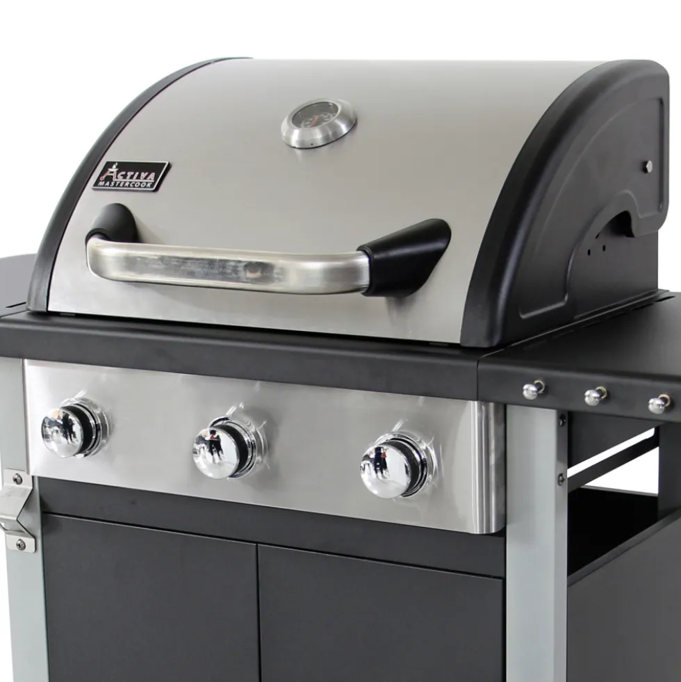 Gasgrillwagen "Detroit" mit 3 Brennern 113 x 51 x 109 cm B-Ware