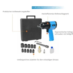 Güde® Druckluft-Schlagschrauber-Set 1/2'' 16-teilig 580Nm