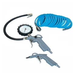 Güde® Druckluft Set 3teilig Aluguss Reifenfüller Spiralschlauch Ausblaspistole