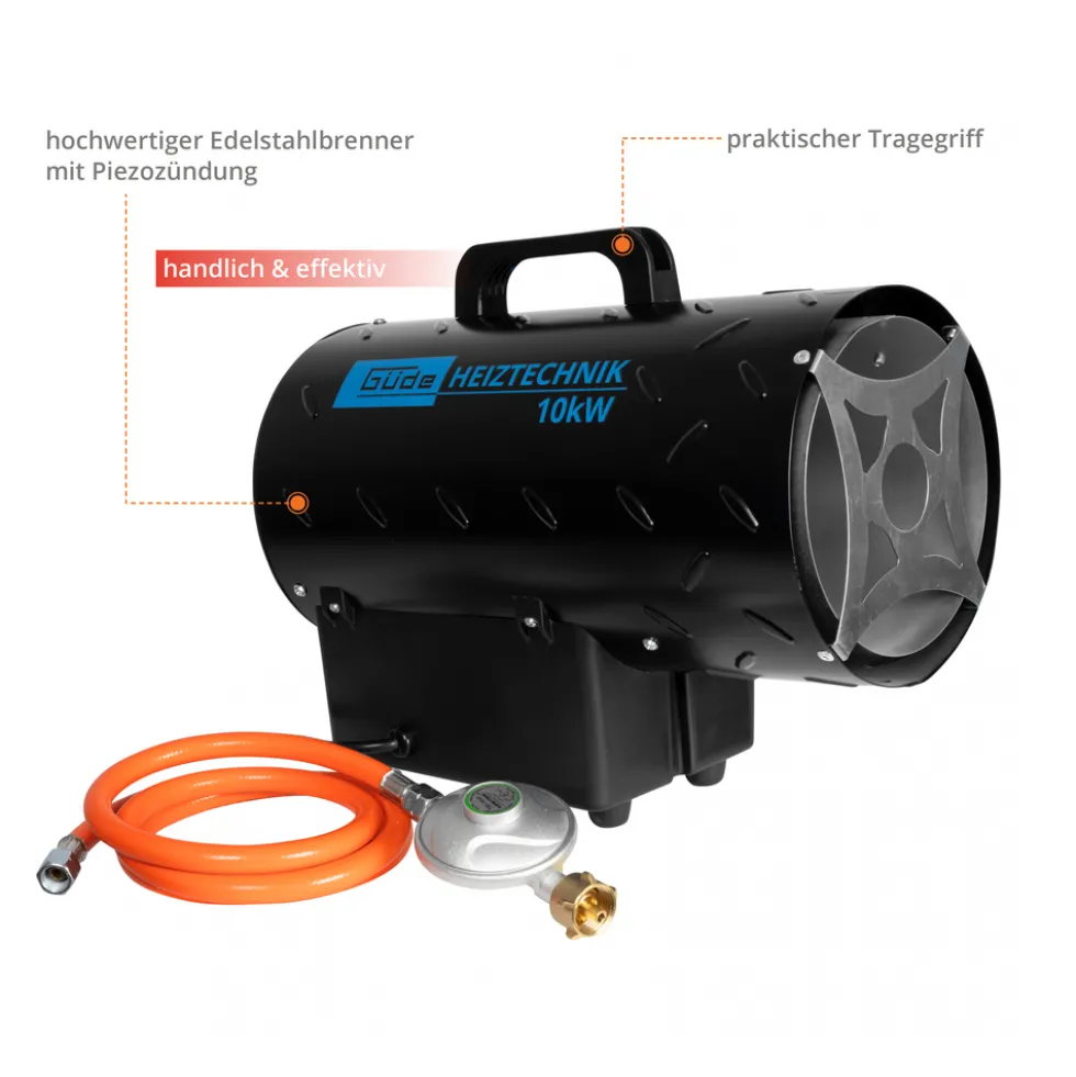 Güde® Gasheizgebläse GGH10 10 kW Heizleistung