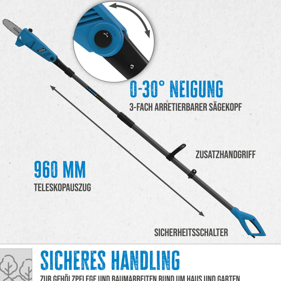 Güde® Teleskop-Astkettensäge GAK 7118.1