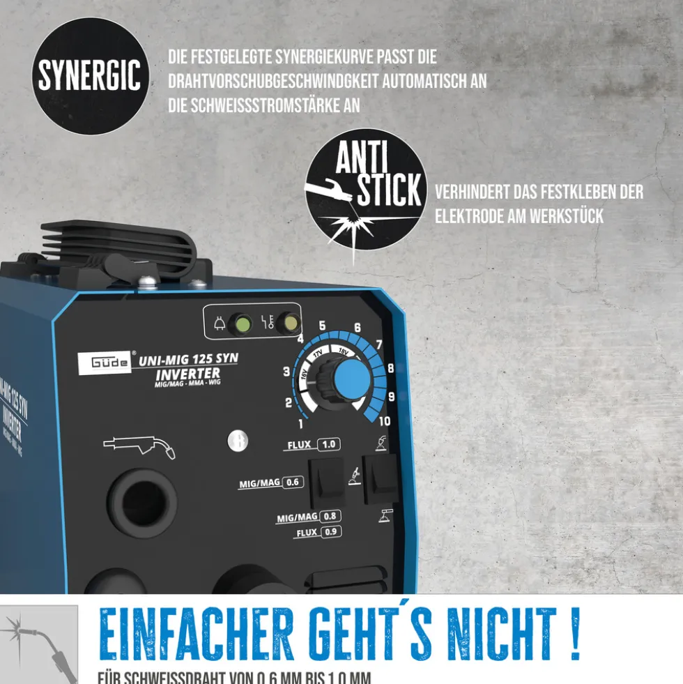 Güde® Universalschweißgerät Uni-Mig 125 SYN
