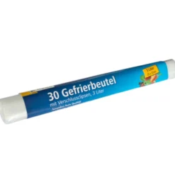 Gefrierbeutel mit Beschriftungsfeld und Verschlussclips