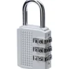 Gepäck Zahlenschloss 8 cm Zinklegierung silber