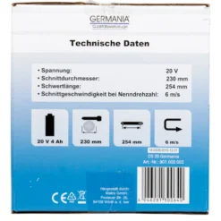 GERMANIA® Akku Kettensäge-Set 20 V