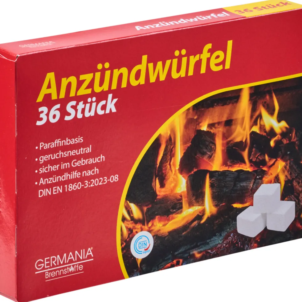 GERMANIA® Anzündwürfel 36 Stück auf Paraffinbasis