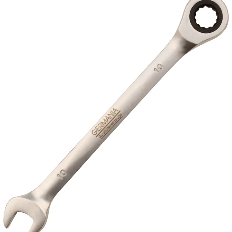GERMANIA® CV Maulschlüssel Ringschlüssel Ratsche 10 mm satiniert