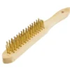 GERMANIA® Drahtbürste 4-reihig Stahl 30x285mm Messingdrahtbürste Messingdraht