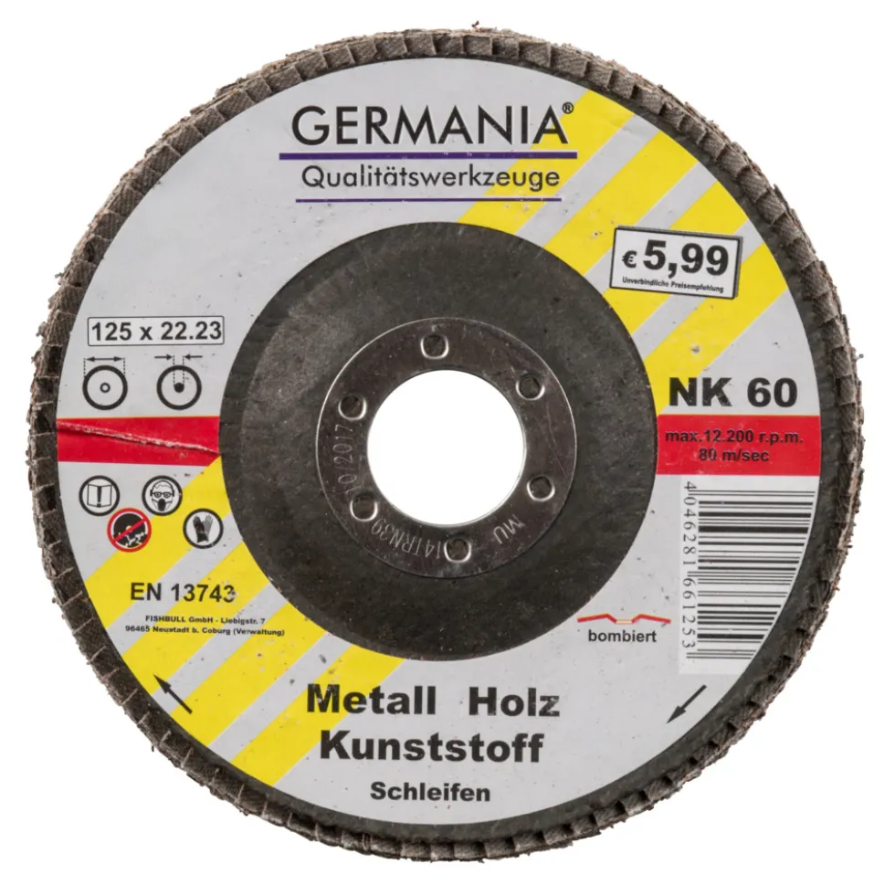 GERMANIA® Fächerscheibe 125x22,23 NK60 bombiert