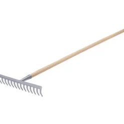 GERMANIA® Gartenrechen 14 Zinken mit Holzstiel