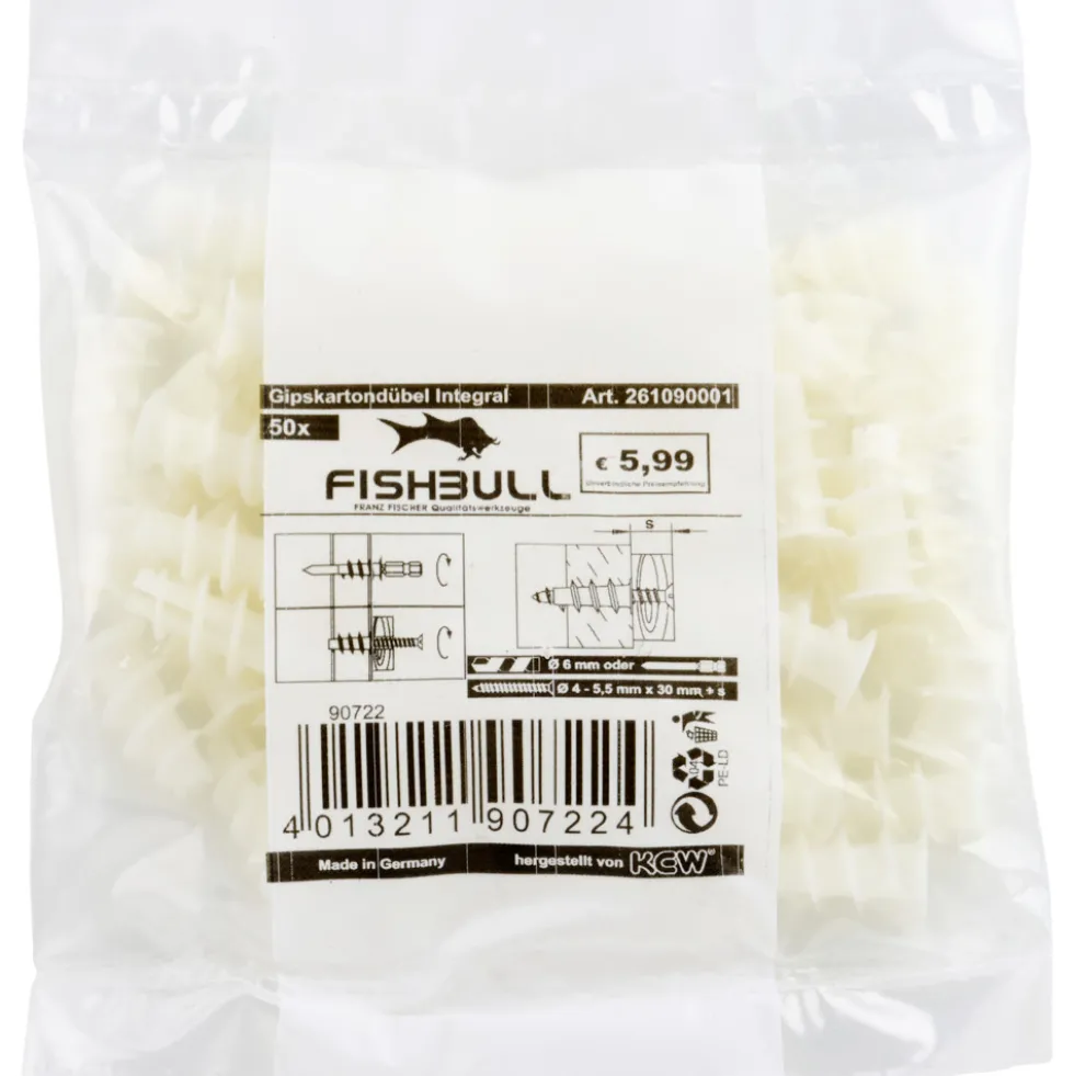 GERMANIA® Gipskartondübel Ø6mm 50St. Integral