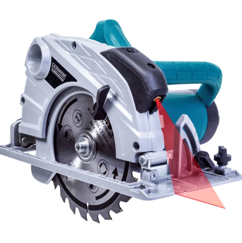 GERMANIA® Handkreissäge 1400 Watt mit Linienlaser
