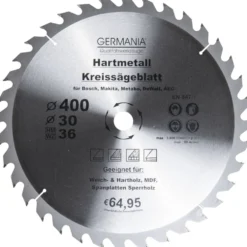 GERMANIA® HM Kreissägeblatt Ø 400mm, 36 Zähne für Holz