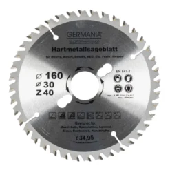 GERMANIA® HM Multifunktionssägeblatt Ø 160 mm mit 40 Zähnen