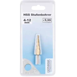 GERMANIA® HSS Stufenbohrer 4-12 mm, titanbeschichtet