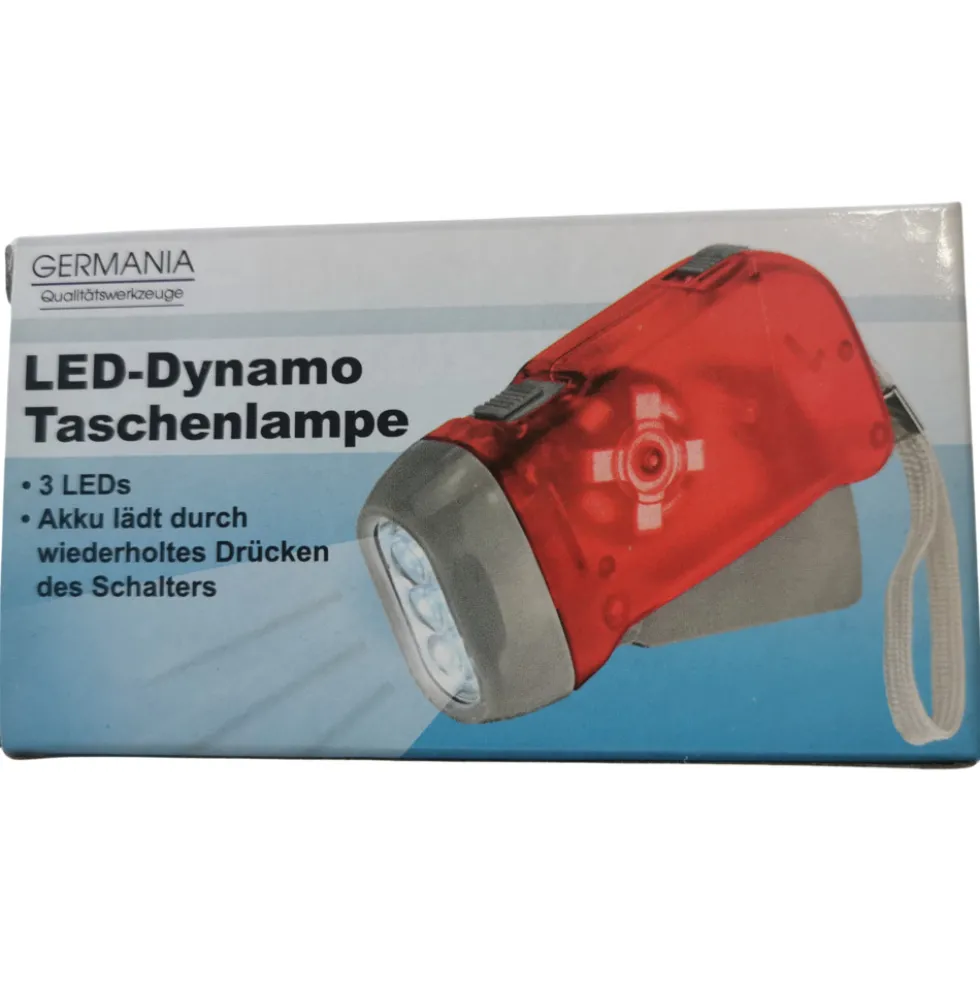 GERMANIA LED-Dynamo Taschenlampe, Farbauswahl