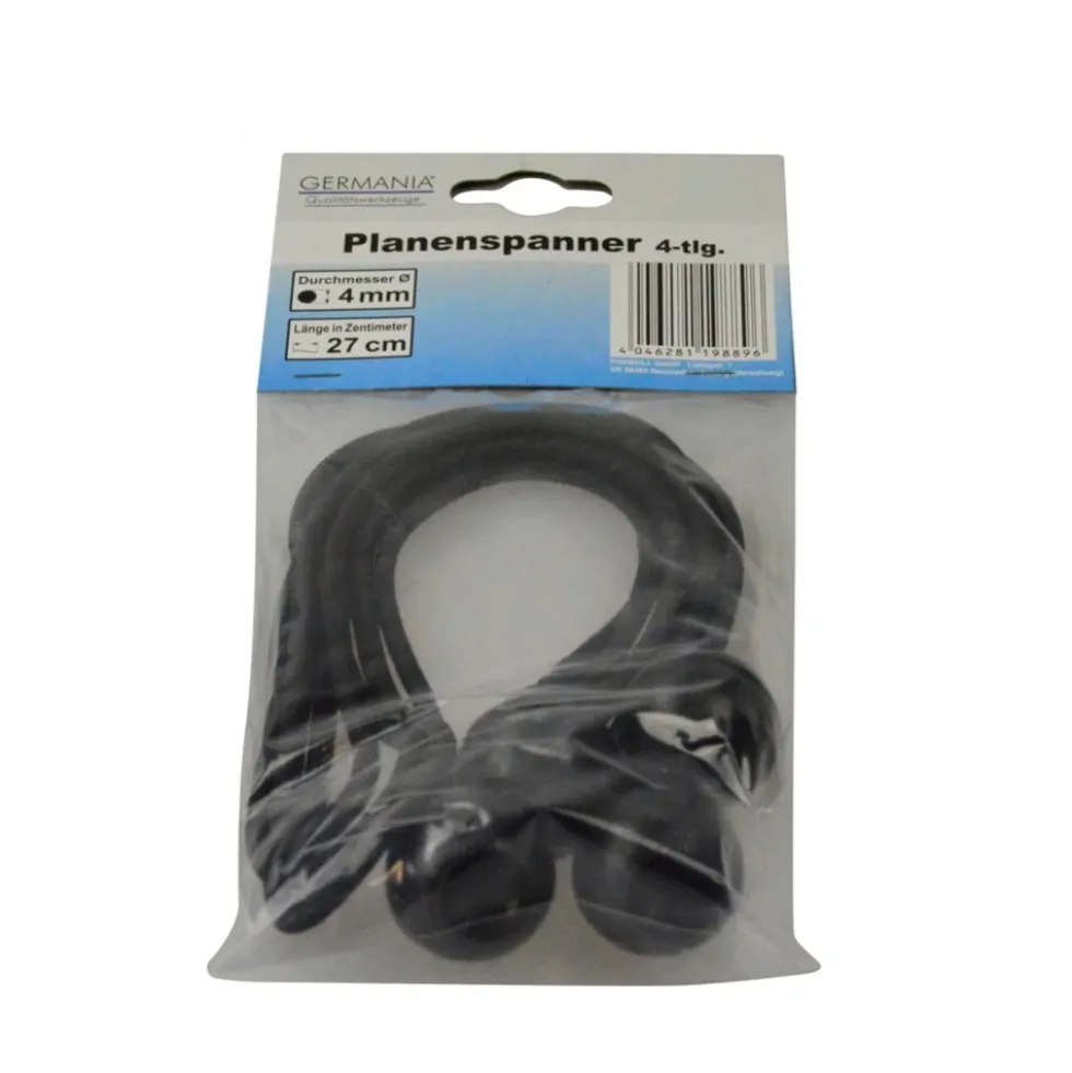 GERMANIA® Planenspanner Set 4-teilig Spanngummi