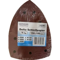 GERMANIA® Schleifpapier-Set Delta 9-teilig von K40-180