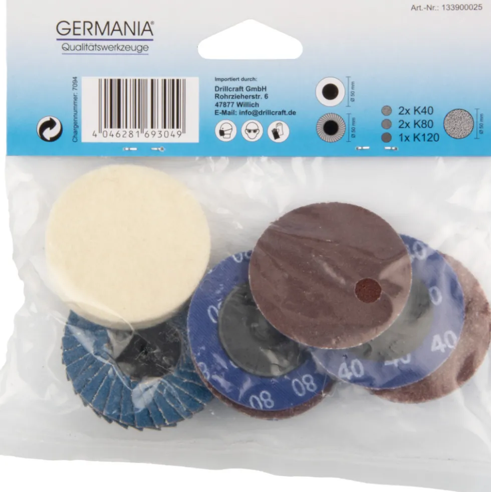GERMANIA® Schleif- und Polierscheiben-Set 7-teilig 50mm