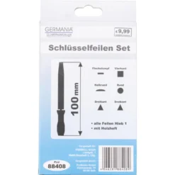 GERMANIA® Schlüsselfeilen Satz 6 -teilig 100 mm mit Holzheft