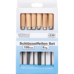 GERMANIA® Schlüsselfeilen Satz 6 -teilig 100 mm mit Holzheft