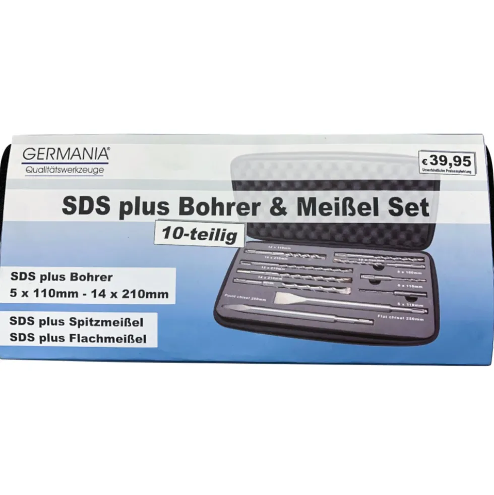 GERMANIA® SDS plus Bohrer und Meißel Set 10-teilig