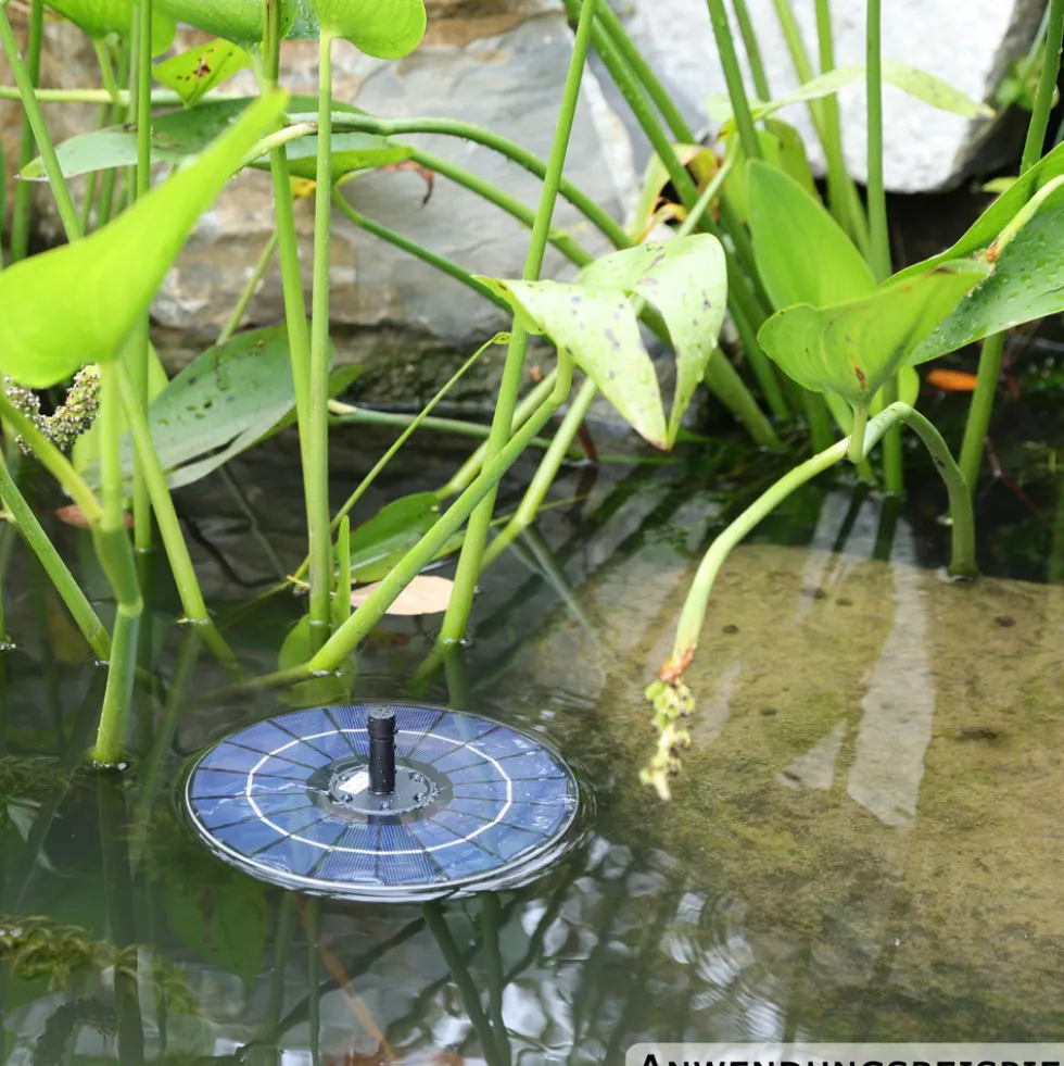 GERMANIA® Solar Springbrunnen mit LED und Rotation