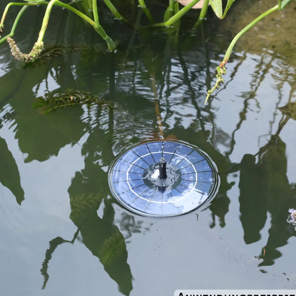 GERMANIA® Solar Springbrunnen mit LED und Rotation