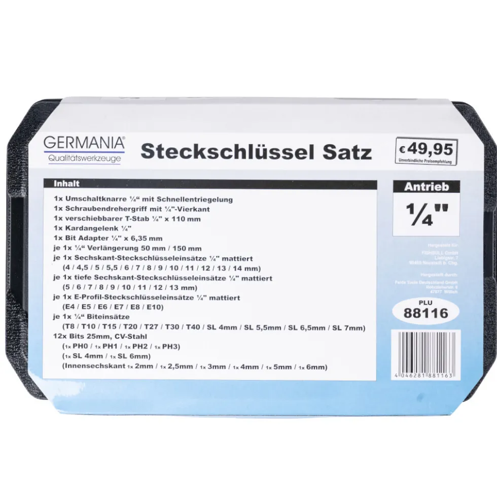 GERMANIA® Steckschlüsselsatz 58-teilig mit Koffer
