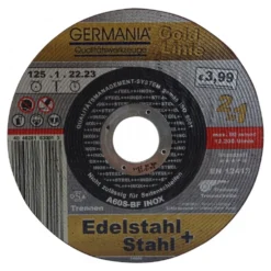 GERMANIA® Trennscheibe 125x1,0 mm Edelstahl INOX Gold Linie