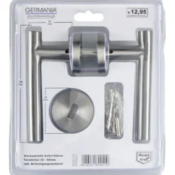 GERMANIA® Türgriffgarnitur Edelstahl L-Form
