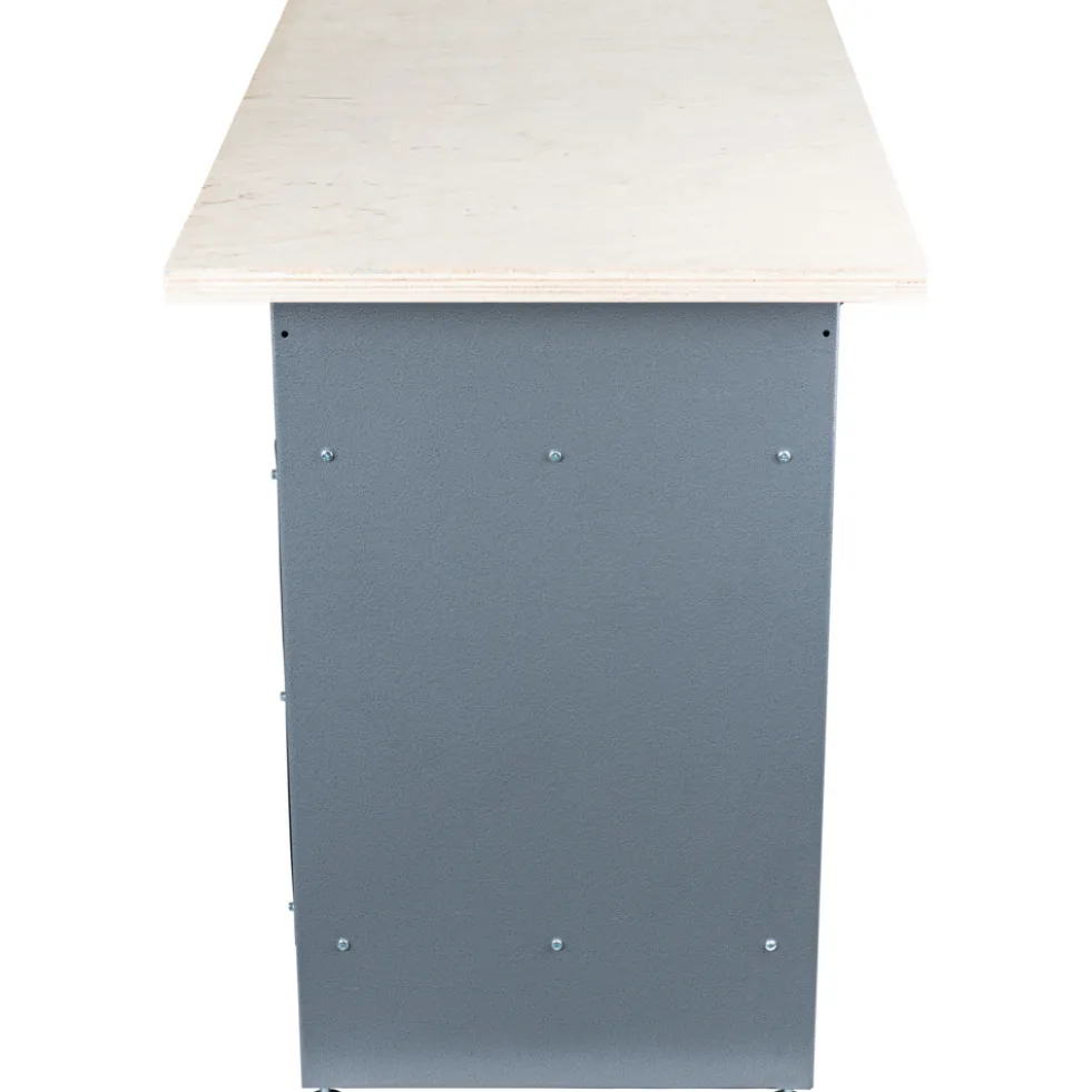GERMANIA® Werkbank mit Metallgestell und Holz-Arbeitsplatte